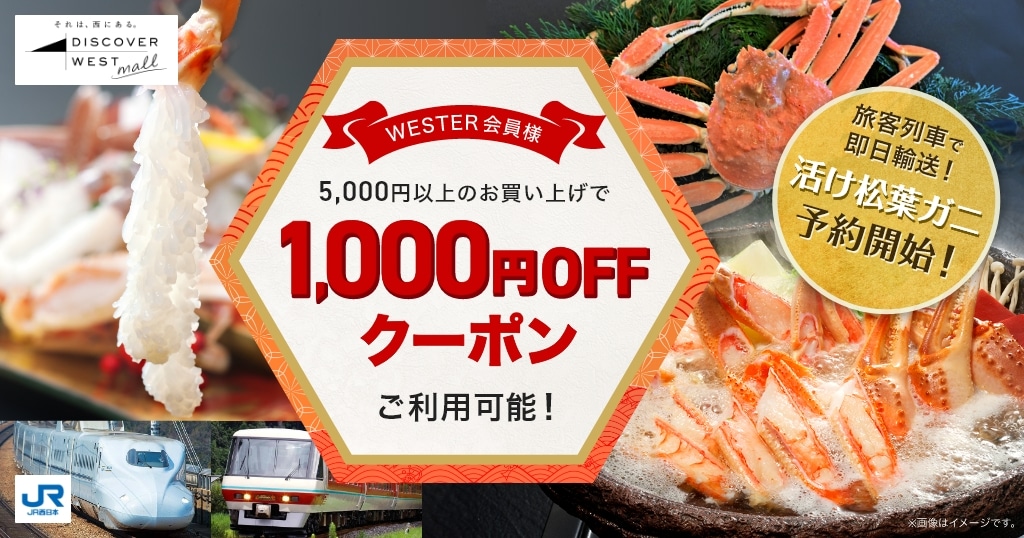 WESTER会員様限定：1,000円オフクーポン