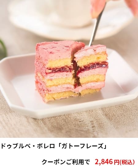 ドゥブルベ・ボレロ「ガトーフレーズ」クーポンご利用で2,846円（税込）