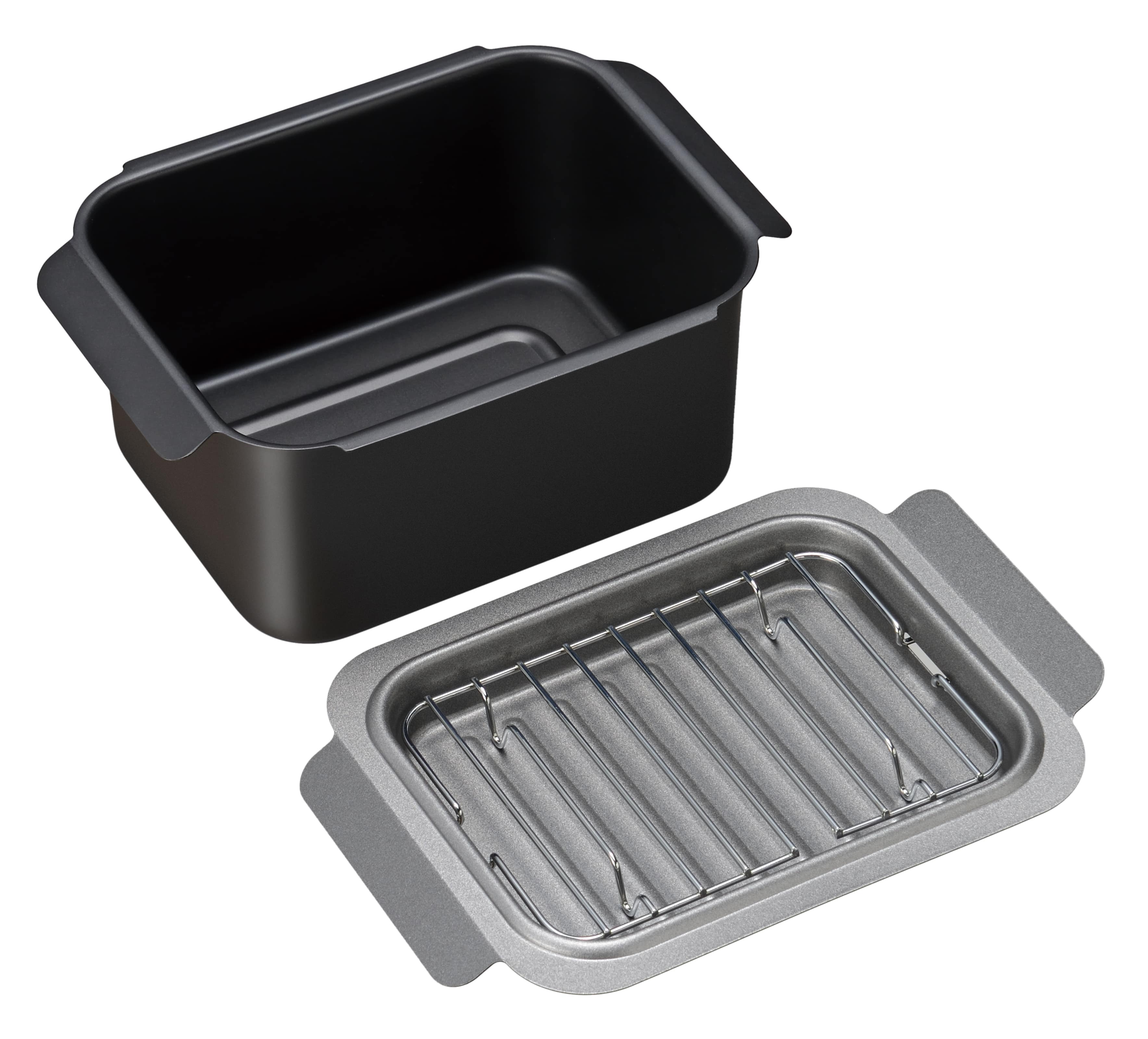 <ポコフリット>IH対応角型揚げ鍋ミニ（アミ付）