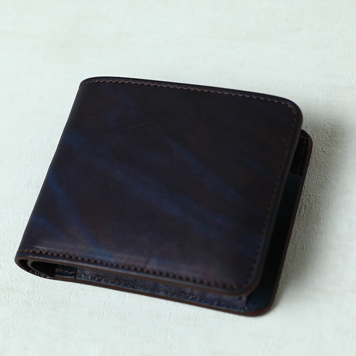藍染レザーの二つ折り財布 カレ濃藍濃藍: せとうちエリアJR西日本