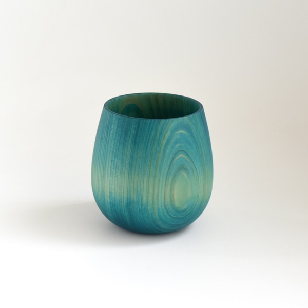 THE EASTON 山中塗ラウンドタンブラー 香付 ターコイズブルー 香付ターコイズブルー