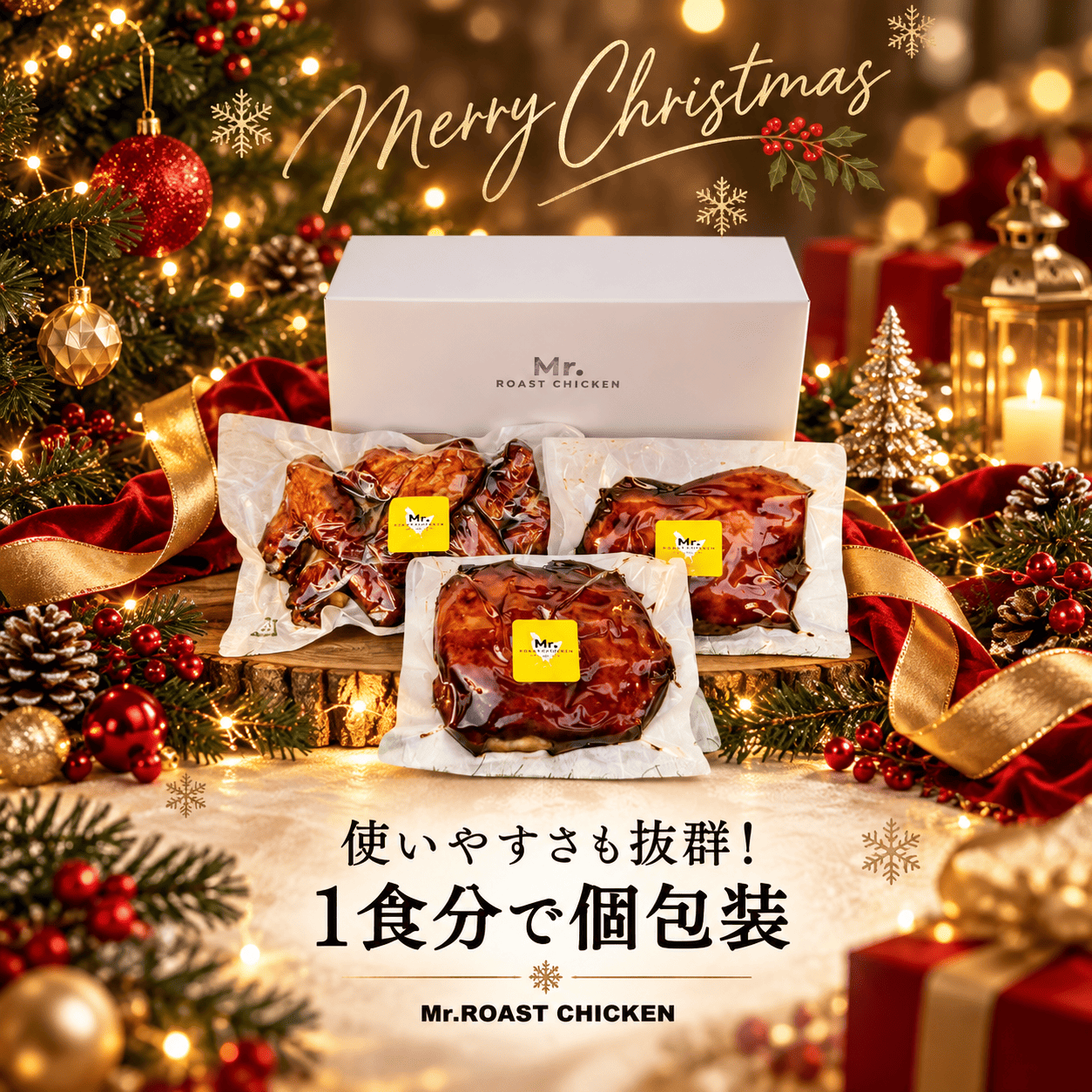 2026クリスマス Mr.ROAST CHICKEN（ミスロ） Big手羽8本＆モモ肉3枚セット・凍眠冷凍