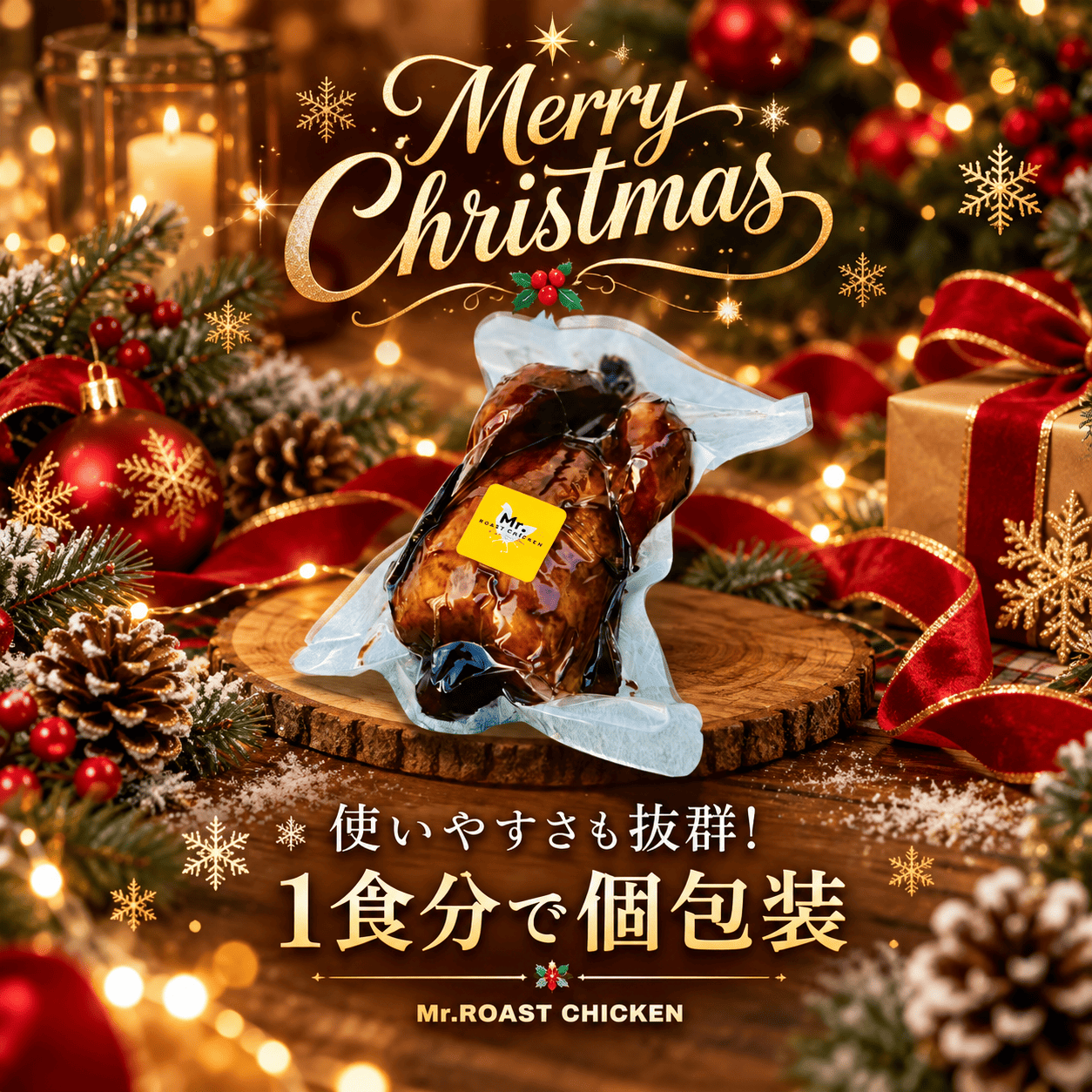 2026クリスマス Mr.ROAST CHICKEN(ミスロ) 鹿児島県産ローストチキン・凍眠冷凍