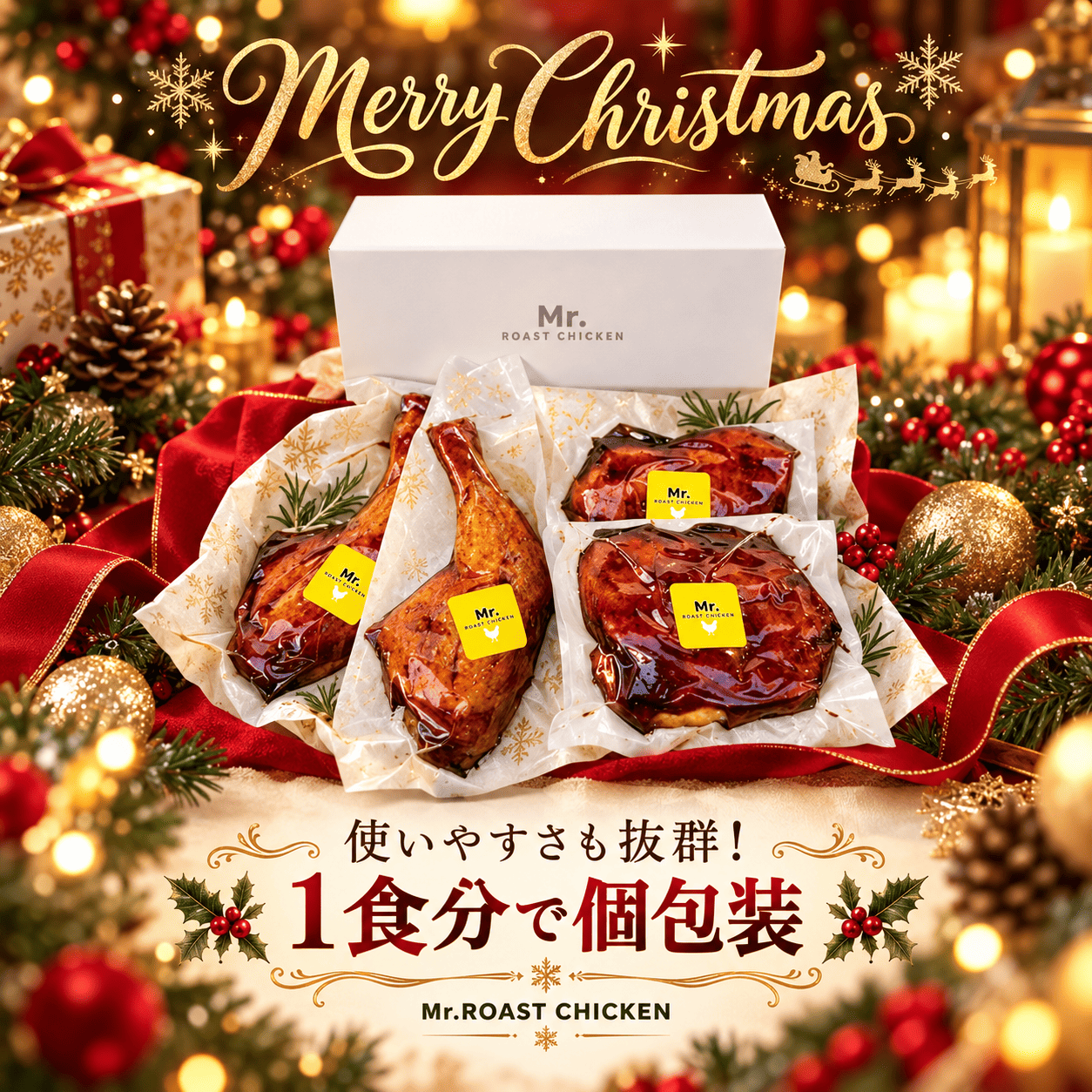 2026クリスマス Mr.ROAST CHICKEN(ミスロ) レッグチキン&モモ肉セット・凍眠冷凍