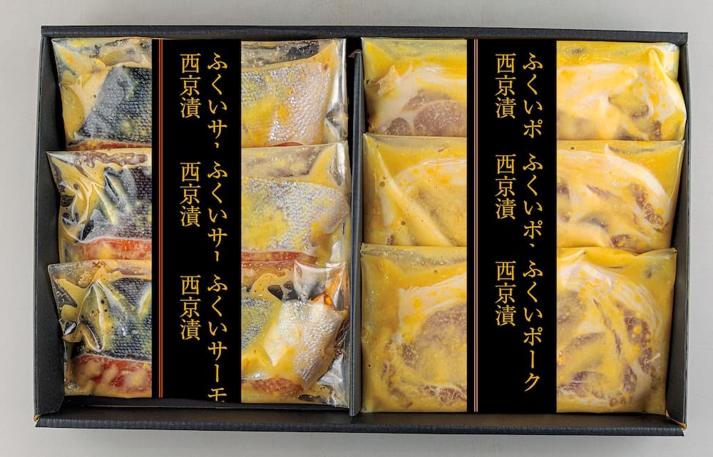 ふくいサーモン・ふくいポーク西京漬詰合せ