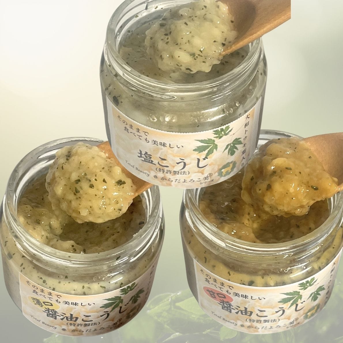 調味料 大和トウキ葉入り麹3種セット 120g×3瓶