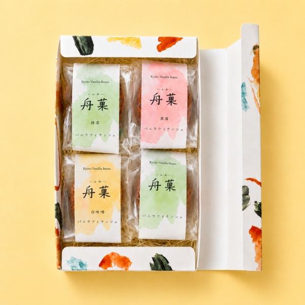 バニラ薫る米粉のフィナンシェ 「舟菓‐ふか‐」 1箱4個入り