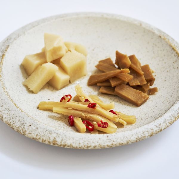 MINEMINE 山口県産筍の出汁煮・旨辛出汁煮・めんま3種セット