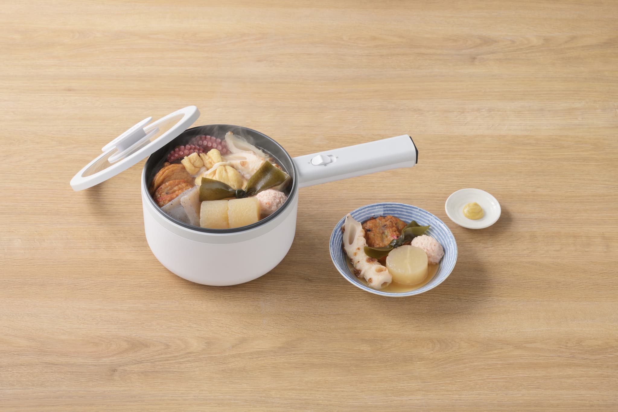 ERETTO “mono” 蒸し器兼用電気片手鍋18cm