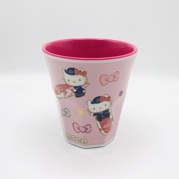 ありがとうハローキティ新幹線 メラミンカップ Ribbon