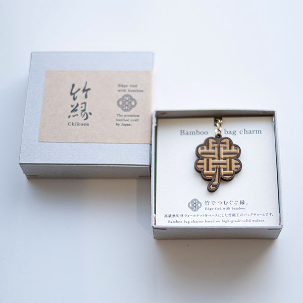 竹製バッグチャーム 竹縁（Chikuen）四つ葉 竹製バッグチャーム 竹縁（Chikuen）四つ葉