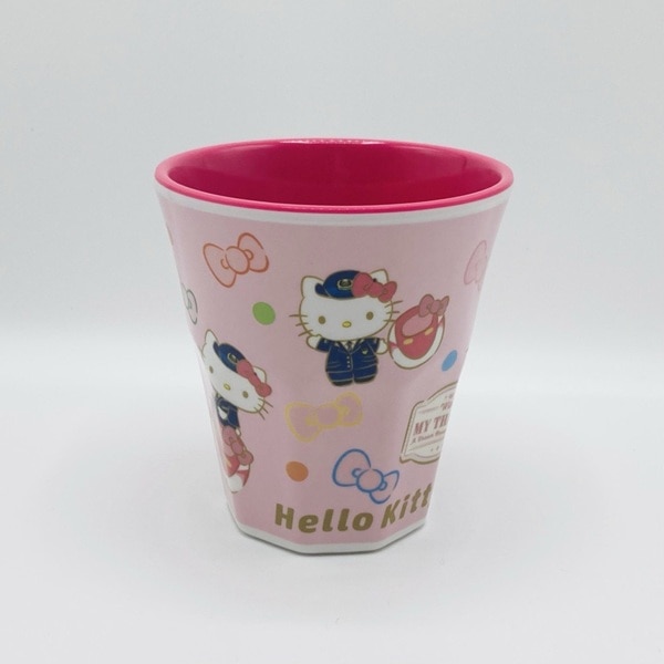 ありがとうハローキティ新幹線 メラミンカップ Ribbon