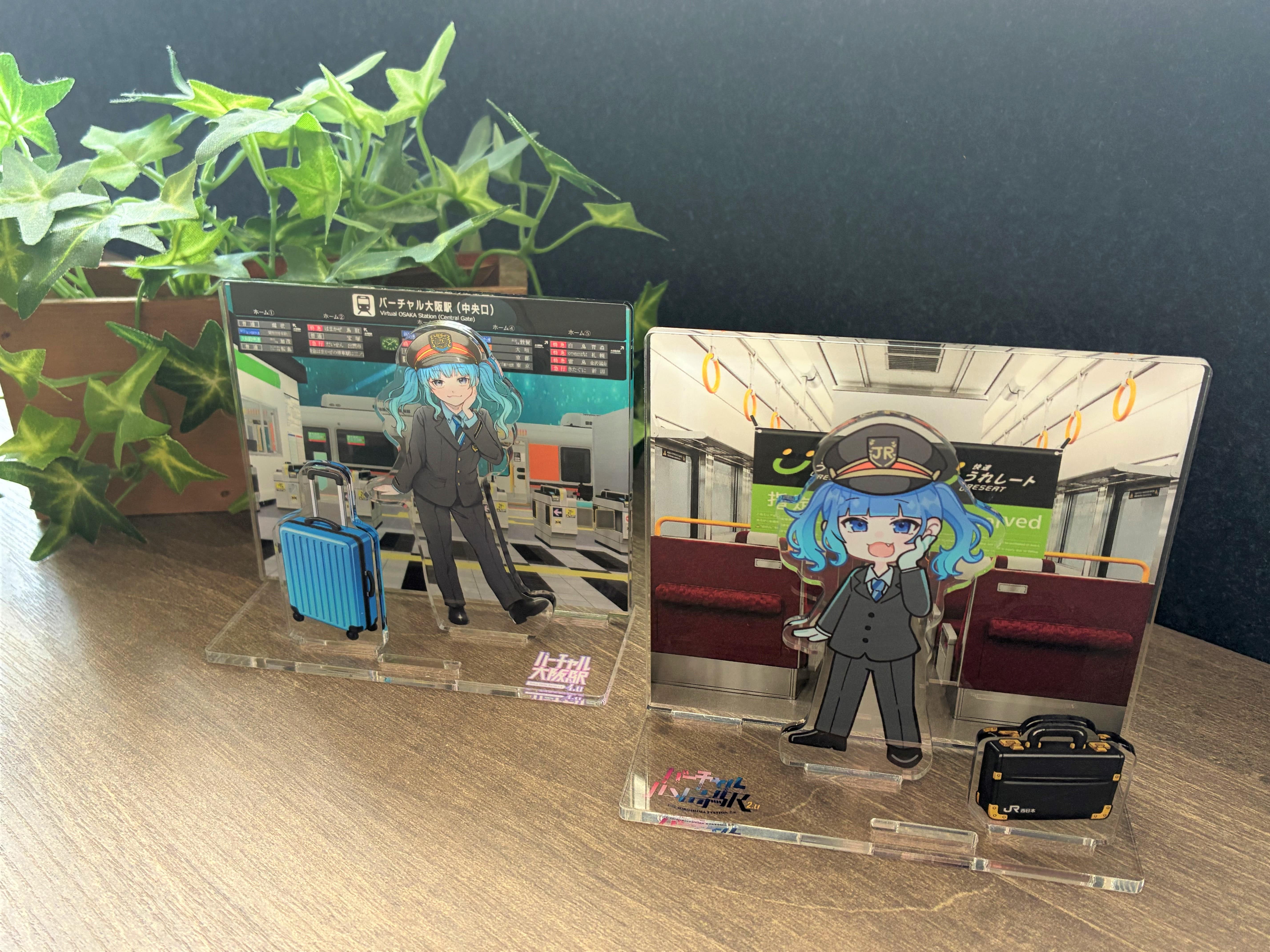 バーチャル・ステーション アクリルジオラマ(4.u子&JR西日本227系REDWING)