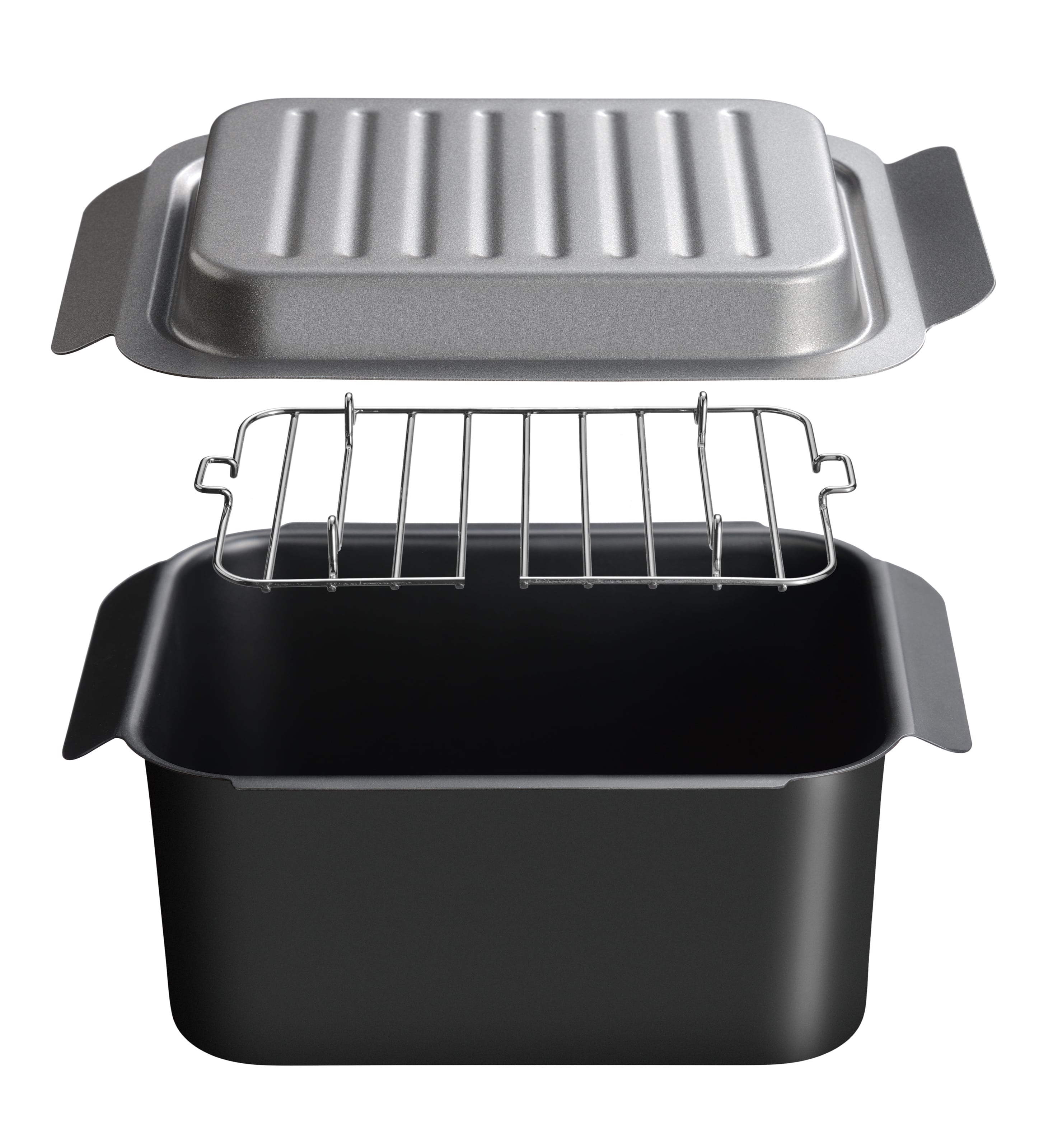 <ポコフリット>IH対応角型揚げ鍋ミニ（アミ付）