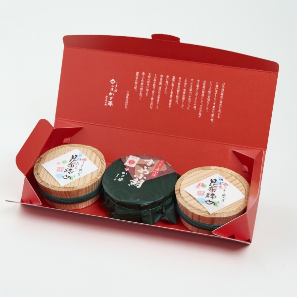 小鯛笹漬けとノドグロ昆布締め・ヒゲタラ昆布締め3種食べ比べ