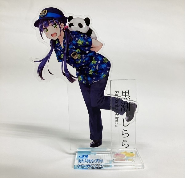 黒潮しらら フルーツ柄 アクリルスタンド/青制服SD(青制服SD