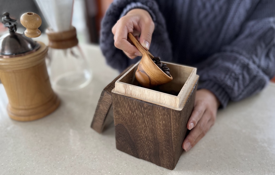 総国産桐コーヒーストッカー蜜蝋タイプ(密蝋タイプ): 北陸エリア