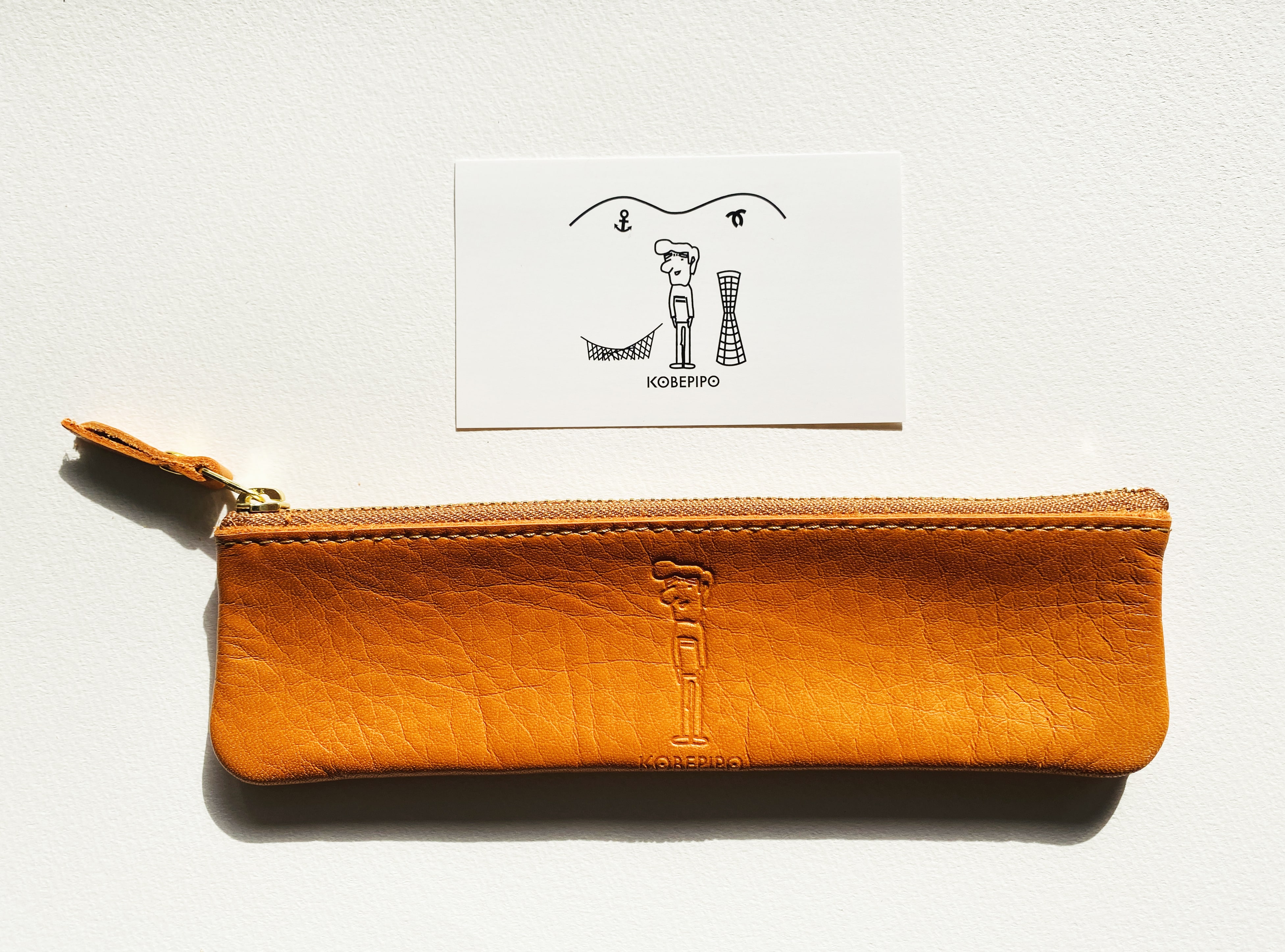 コベピポ（R）レザーペンケース【国産牛革】 ターコイズブルー