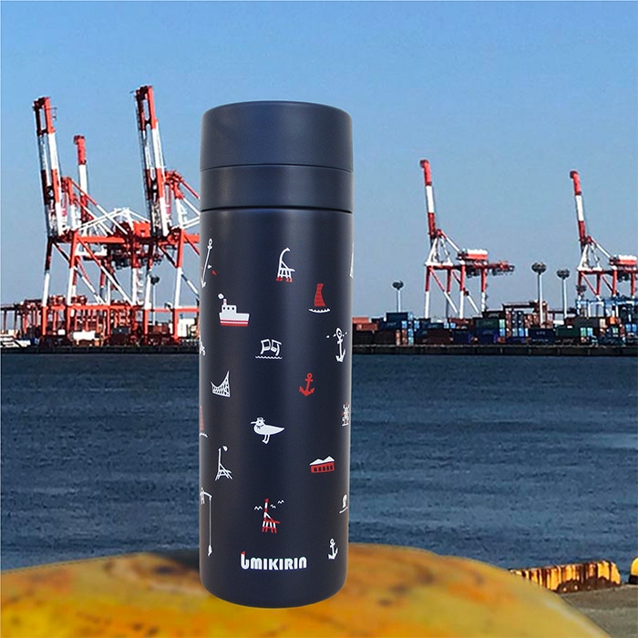 ウミキリン スリムサーモボトル300ml ホワイト 旅するマチルダ