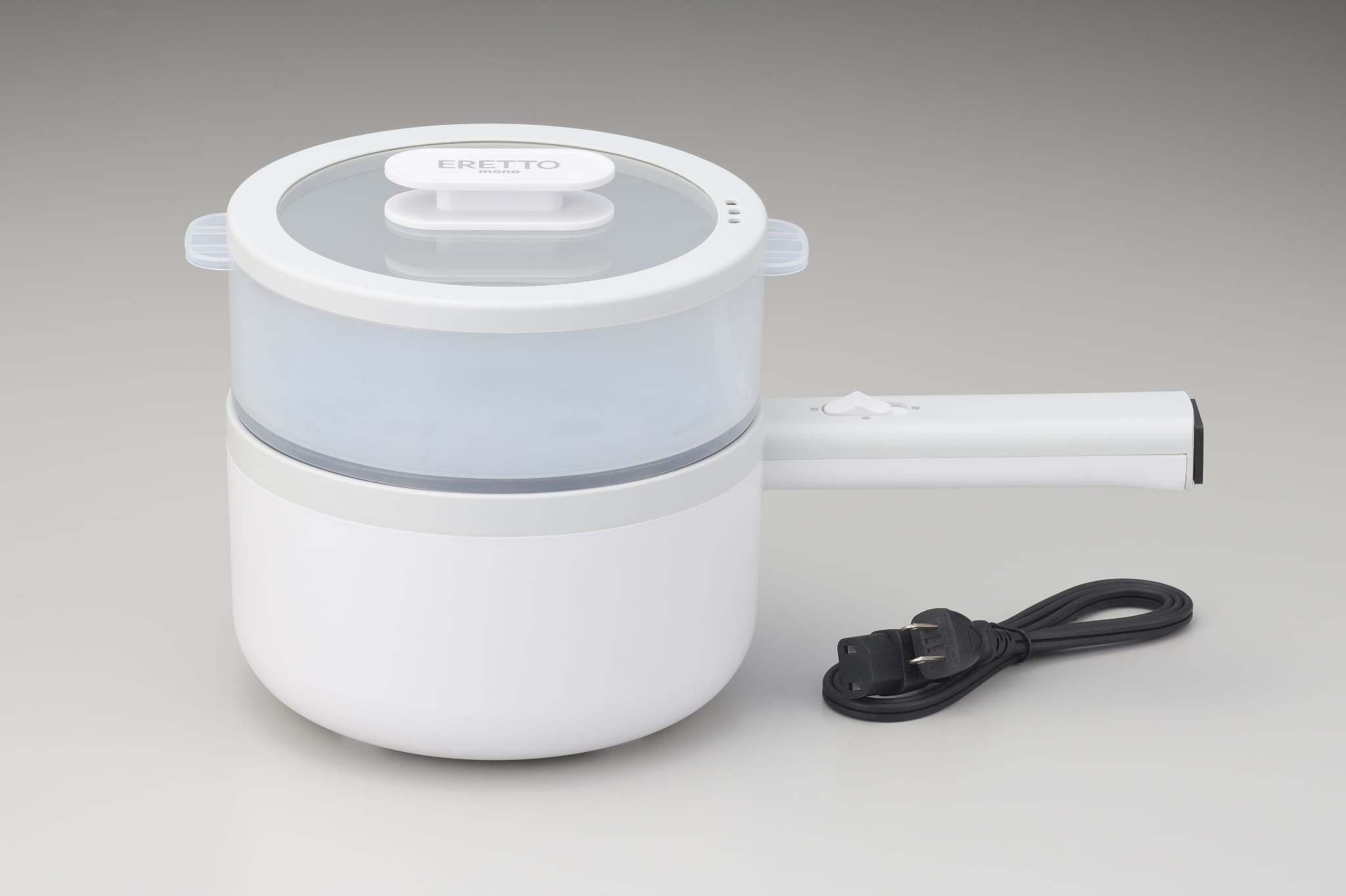 ERETTO “mono” 蒸し器兼用電気片手鍋18cm