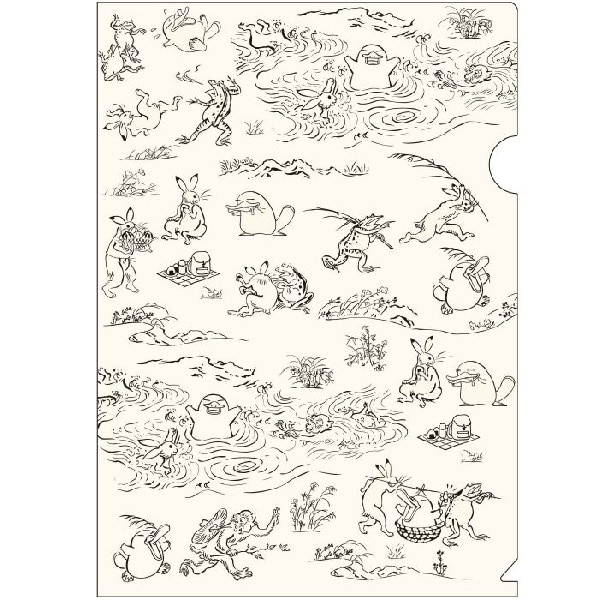 カモノハシのイコちゃん×鳥獣戯画 A4クリアファイル: 鉄道グッズJR