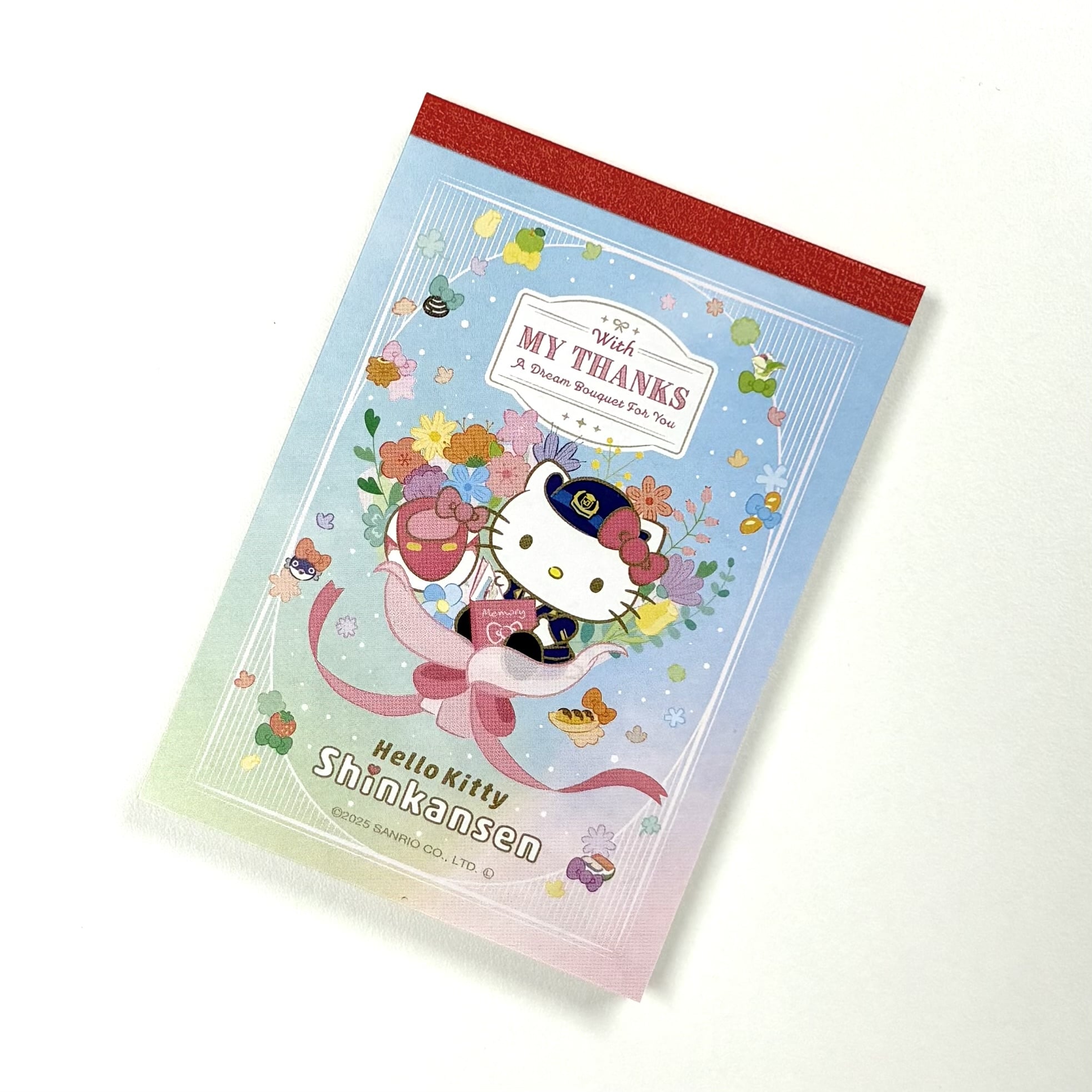 ありがとうハローキティ新幹線　メモ帳　Bouquet