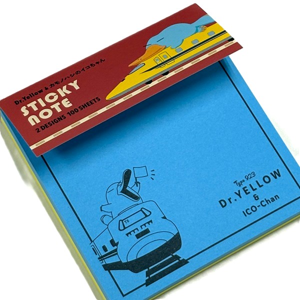 カモノハシのイコちゃん×ドクターイエロー 蛍光付箋