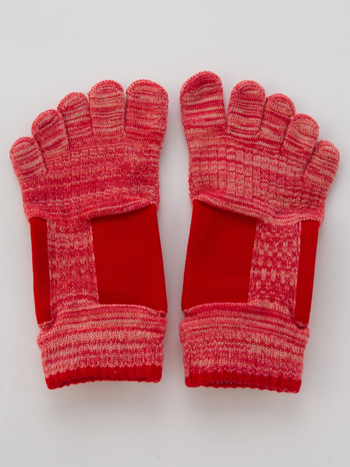 Foot archマーブルメッシュアンクル(Support Type) レッド 23-25