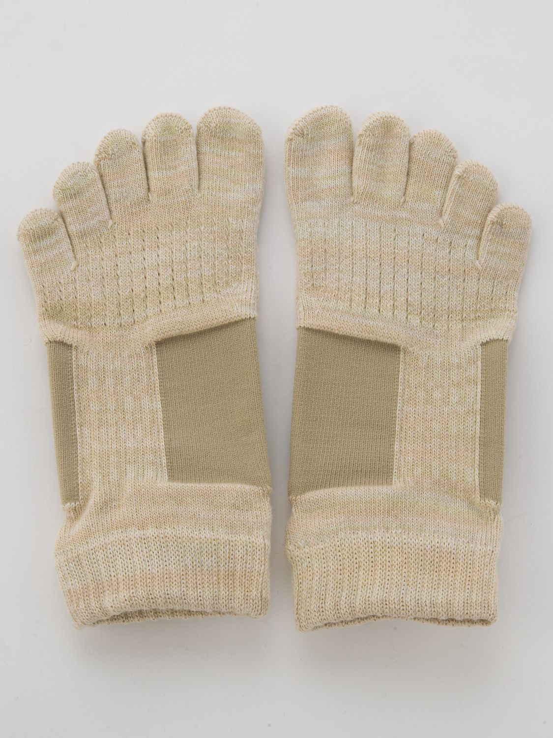 Foot archマーブルメッシュアンクル(Support Type) オートミール 23-25