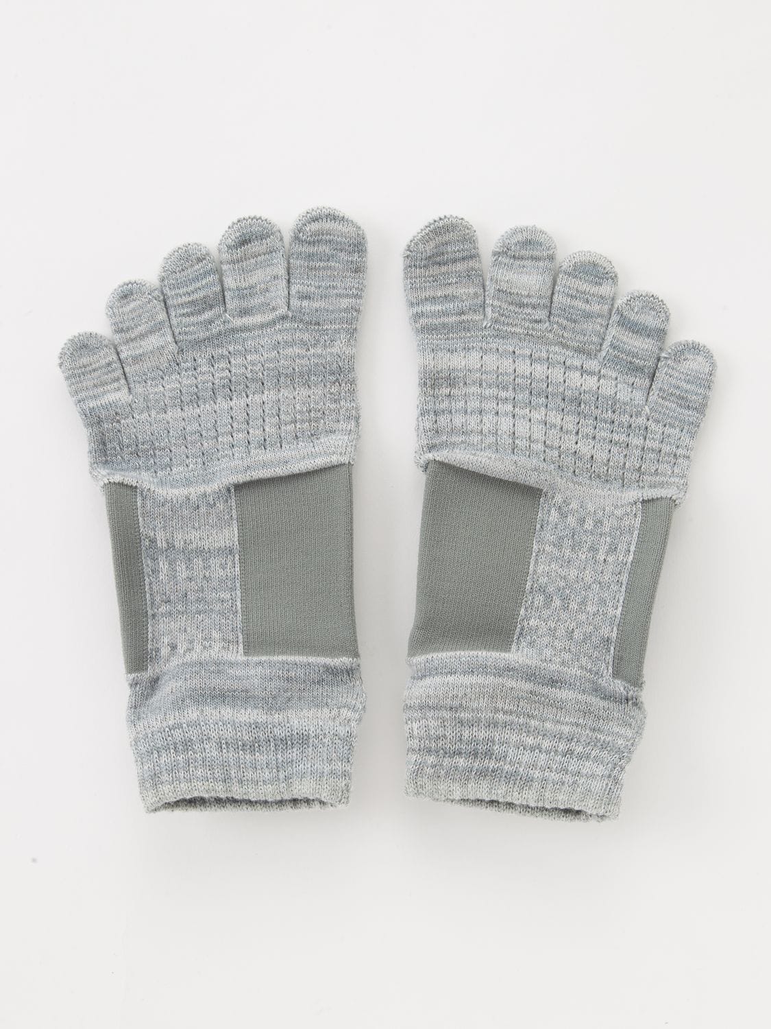 Foot archマーブルメッシュアンクル(Support Type) ミドルグレー 23-25