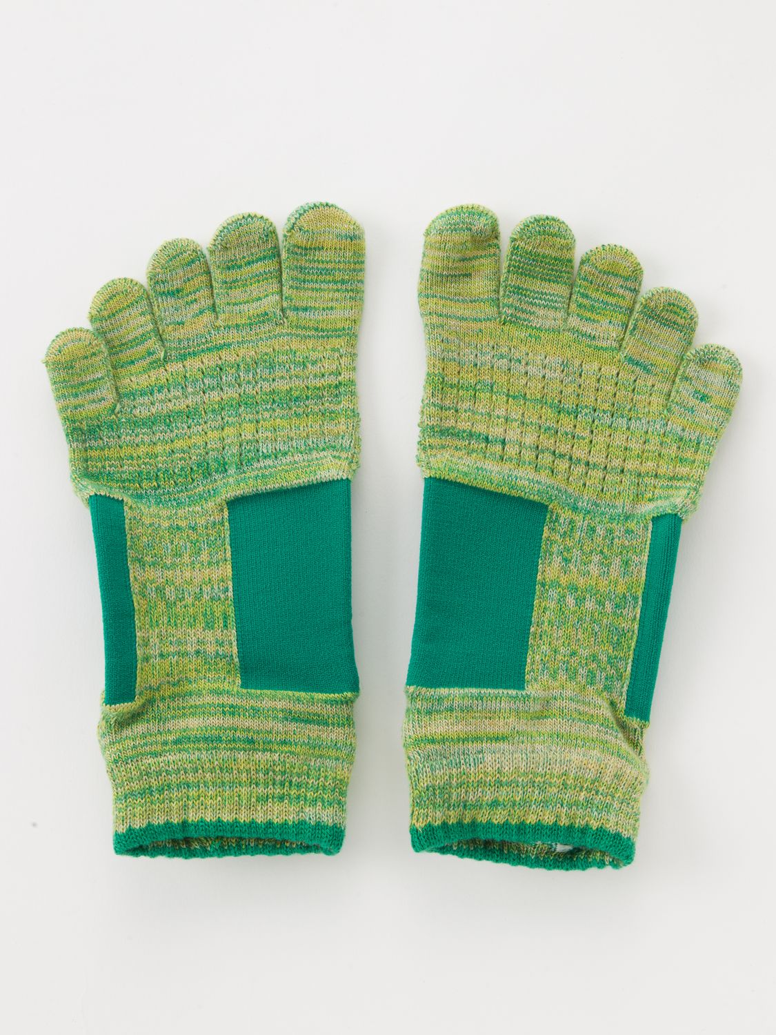 Foot archマーブルメッシュアンクル(Support Type) グリーン 25-27