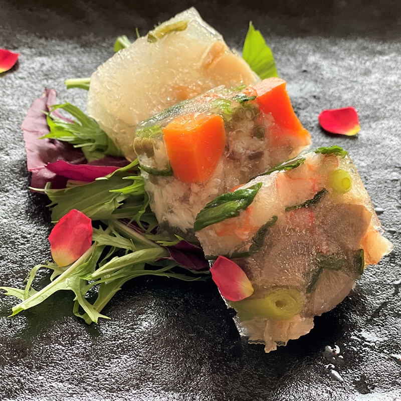 京野菜と魚介のアスピック風3種 各80g