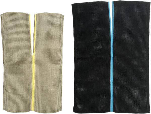 ニットエコバッグ(ベージュS&ブラックL)