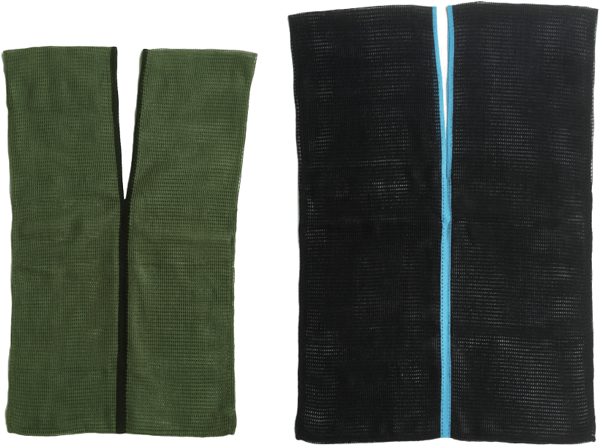 ニットエコバッグ(カーキS&ブラックL)