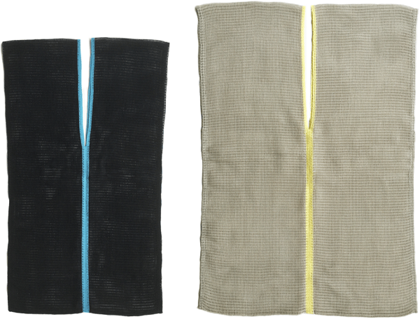 ニットエコバッグ(ブラックS&ベージュL)