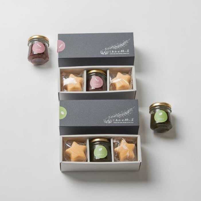 しあわせ願い星(粒あん、抹茶あん)4組入リ 2箱
