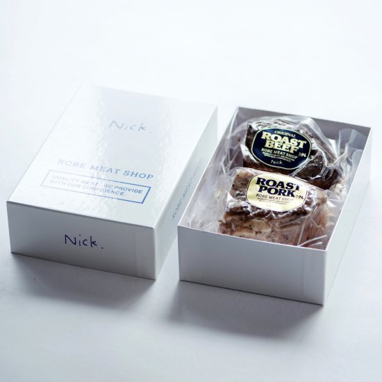 Nick 肉 国産ローストビーフ&ローストポークのセット 2個