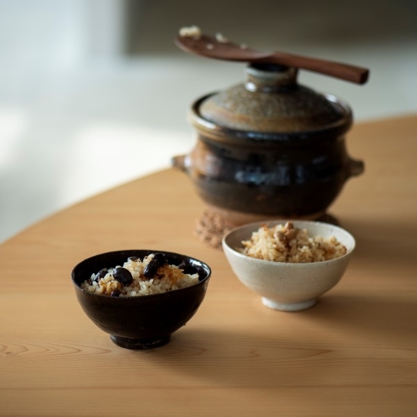 霧の朝 炊き込みご飯の素の巾着セット(大豆とじゃこ/丹波黒大豆とじゃこ)