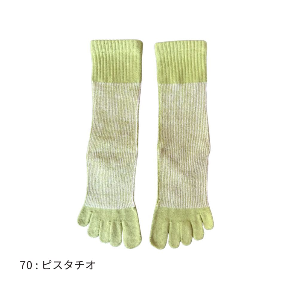 コアグリップ ラメ ピンストライプ ハイクルー ピスタチオ