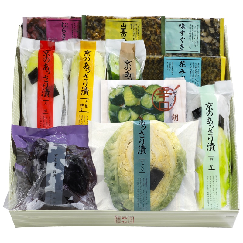 【春・夏】京つけもの西利 漬物 京のあっさり漬・水なす詰合せ 11点入り