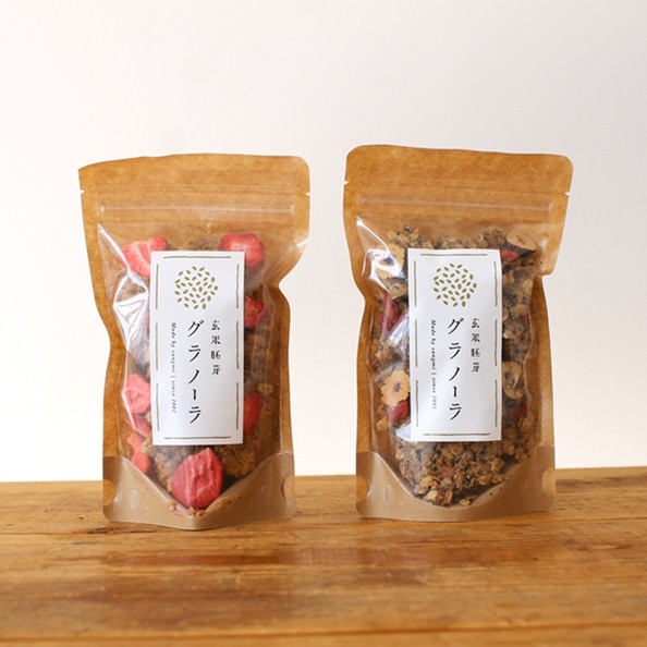 玄米胚芽グラノーラセット(いちごと発酵バター・薬膳) 120g 2個