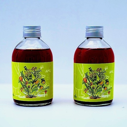 滋賀県政所茶のシロップ『AMU』 250ml×2本