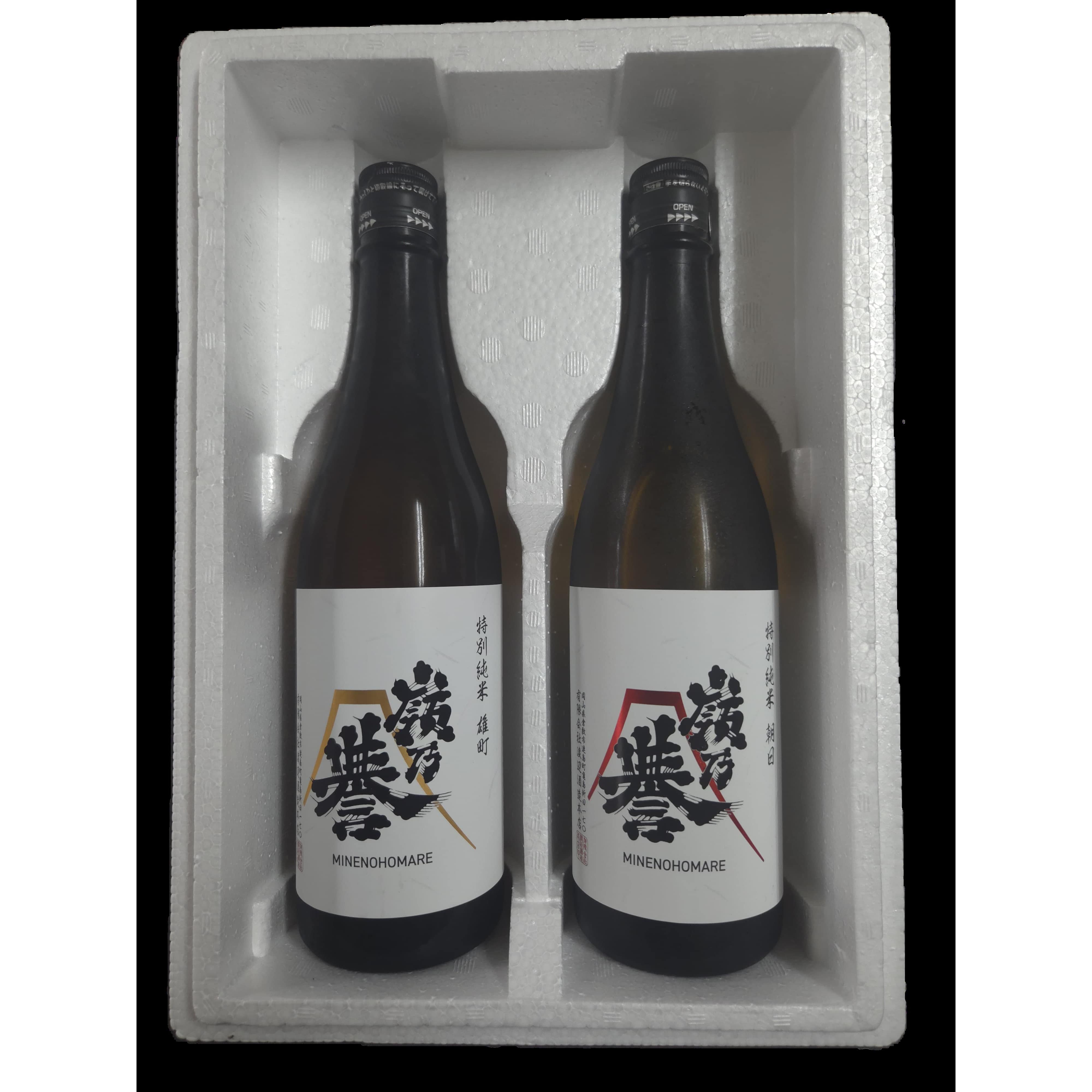 日本酒 嶺乃誉特別純米雄町・朝日セット 720ｍｌ×２本入