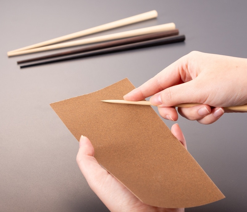 【自宅で工芸体験キット】 箸先の成形　お箸　能登ヒバ