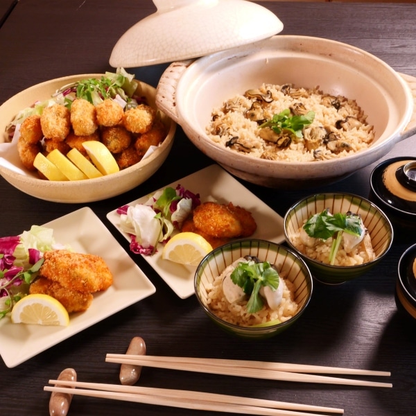 【かなわ】かき飯とかきフライのセット