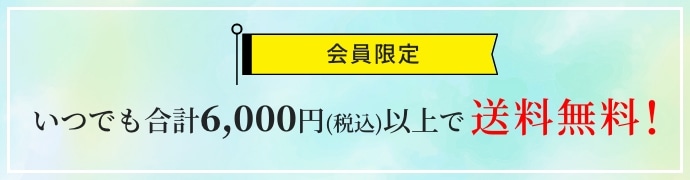 会員限定 いつでも合計6,000円（税込）以上で送料無料！
