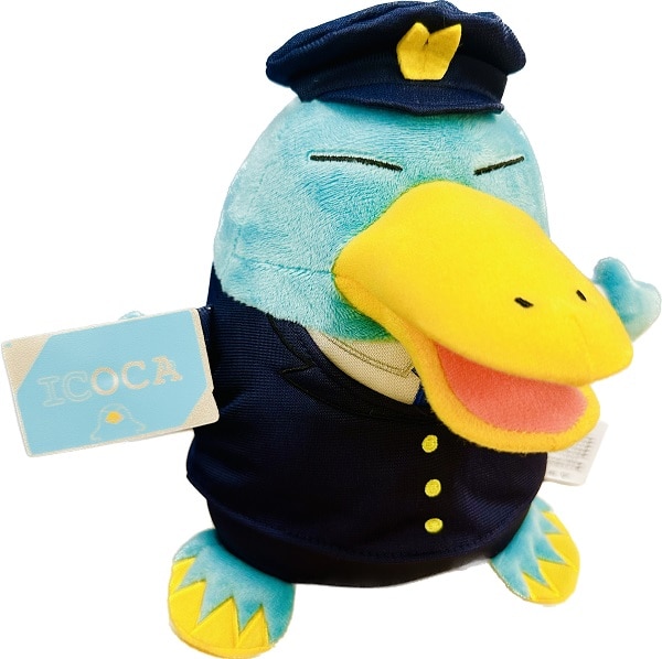 カモノハシのイコちゃん駅員さんぬいぐるみ(M)